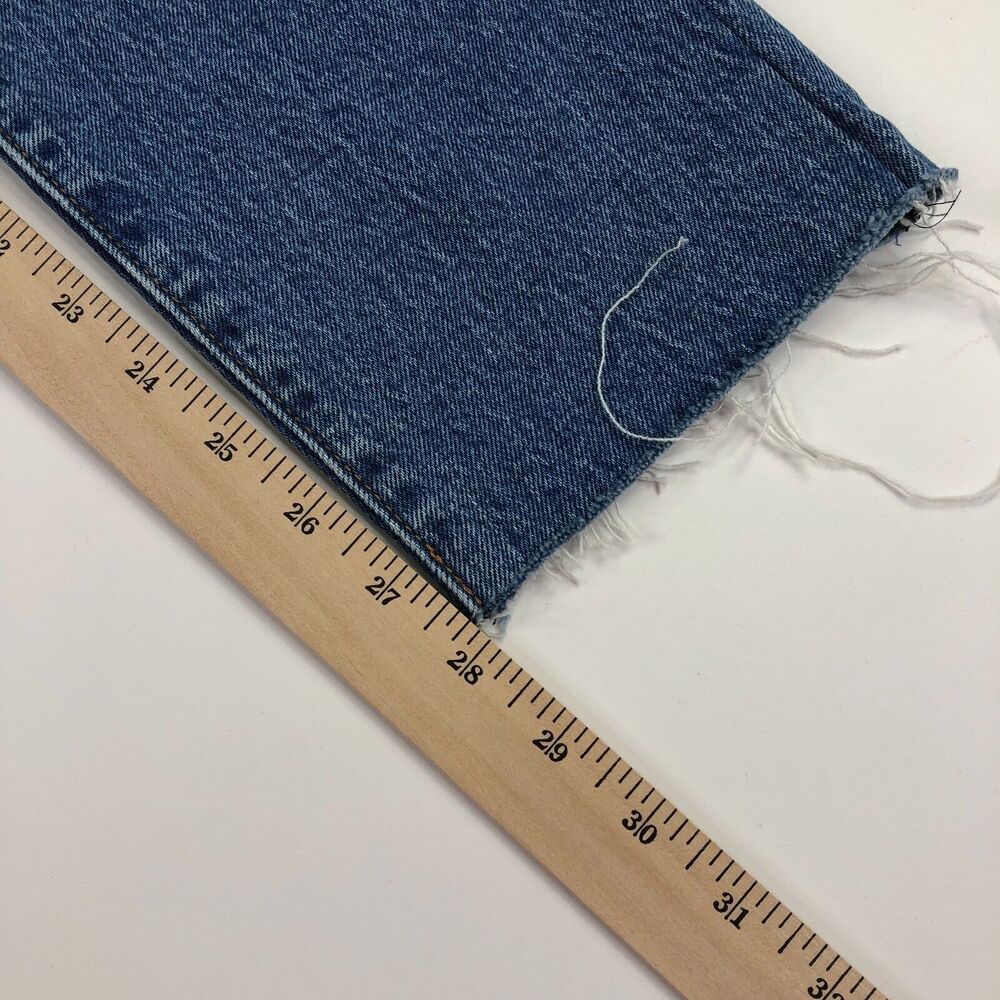 Levis Wedgie Raw Hem Button Fly Premium Cut Off Fray Jeans 29 (30W 28L) EUC - Picture 5 of 10
